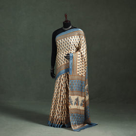 Sanganeri Hand Block Print Modal Silk Saree 11