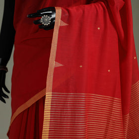 Handloom Pure Mul Cotton Phulia Jamdani Saree with Tassels  09