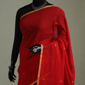 Handloom Pure Mul Cotton Phulia Jamdani Saree with Tassels  12