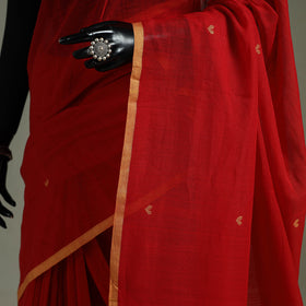 Handloom Pure Mul Cotton Phulia Jamdani Saree with Tassels  12