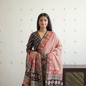 Buy Traditional Maheshwari Silk Bagru Print Kurta Set