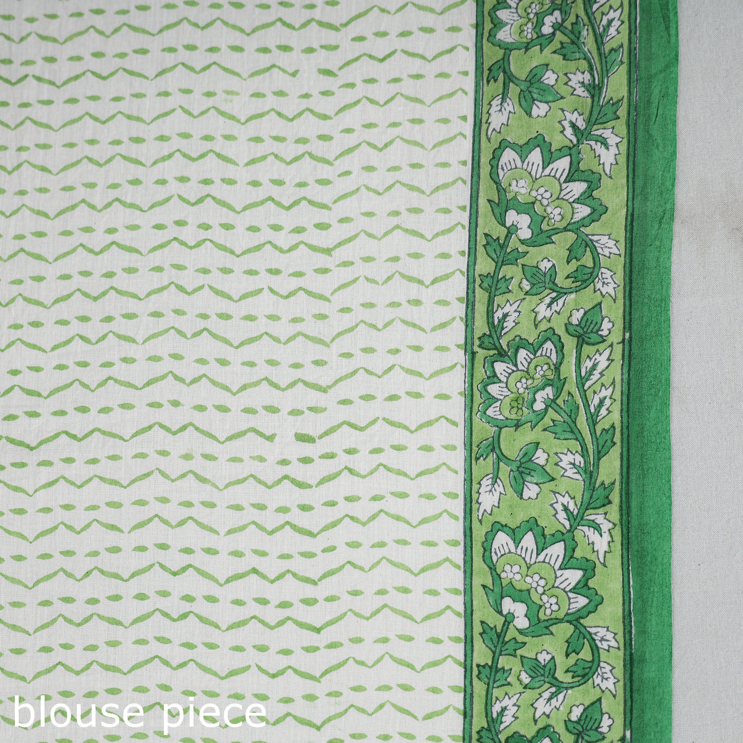 Green - Sanganeri Block Printed Mul Cotton Saree