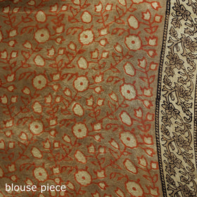 Bagru Hand Block Print Natural Dyed Modal Silk Saree 15