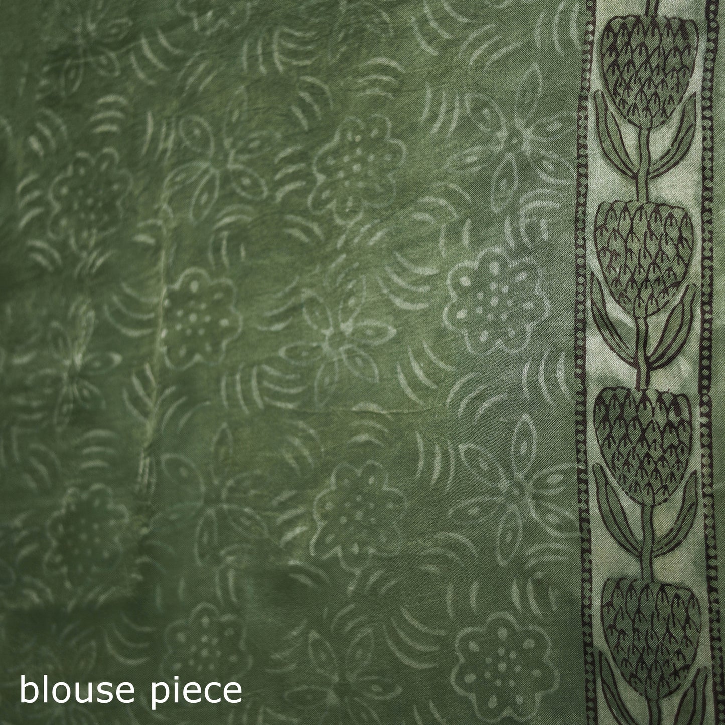 Bagru Hand Block Print Natural Dyed Modal Silk Saree 16