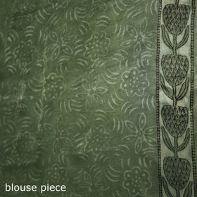 Bagru Hand Block Print Natural Dyed Modal Silk Saree 16
