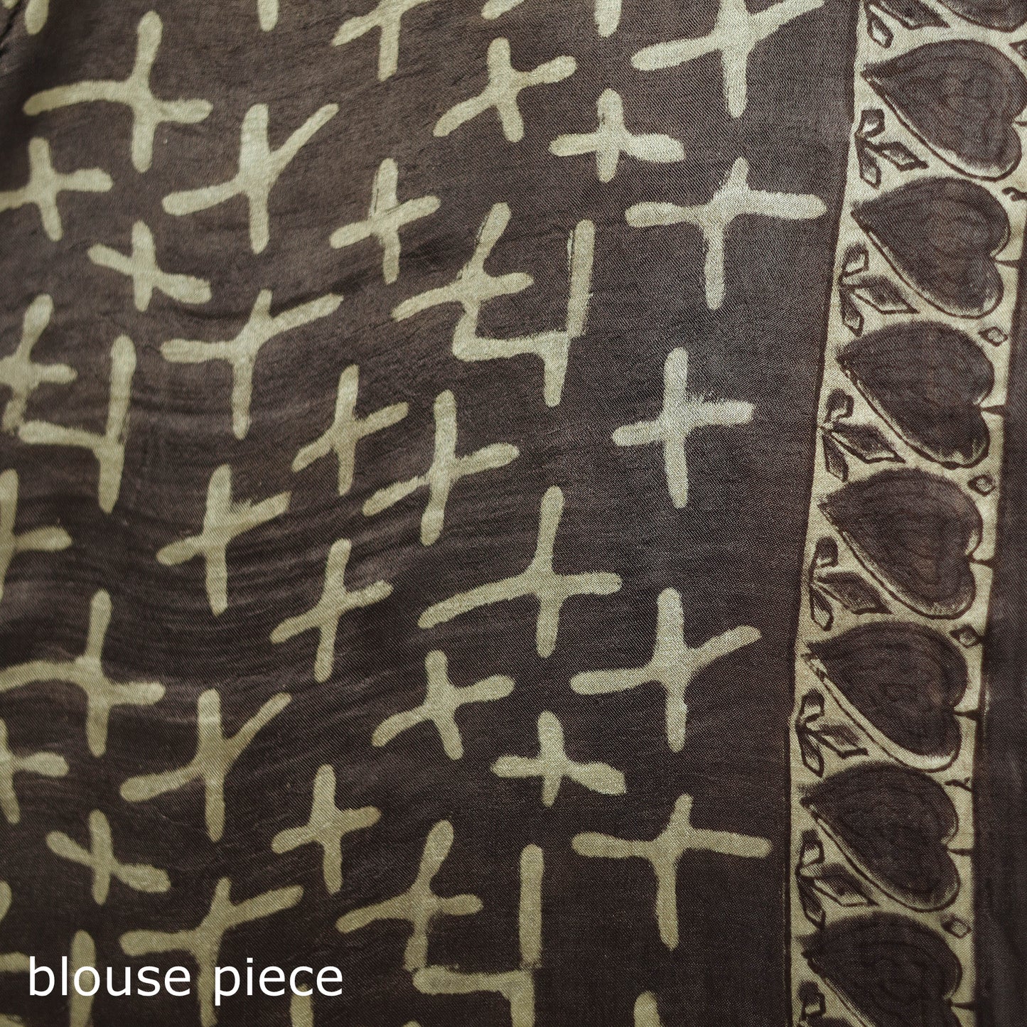 Bagru Hand Block Print Natural Dyed Modal Silk Saree 17