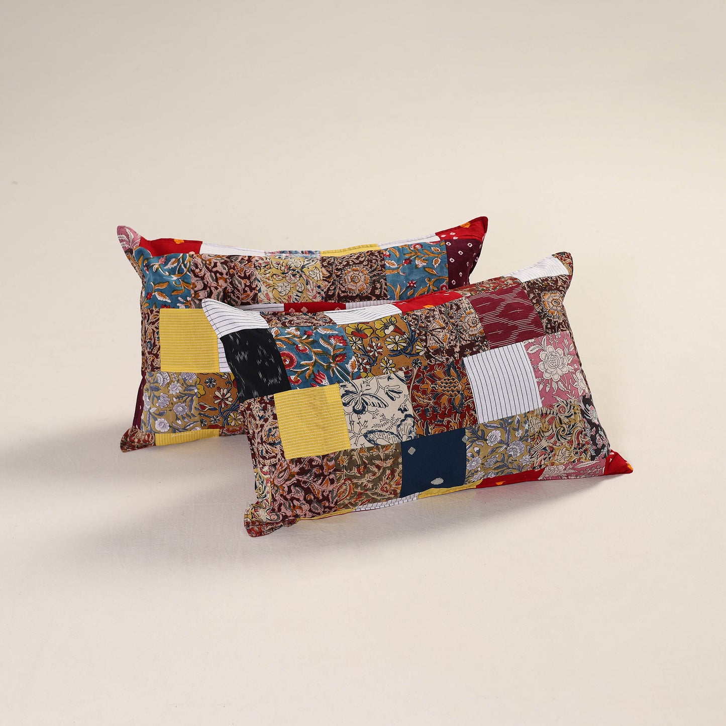 Patchwork Cotton Pillow Cover (Set of 2) 04