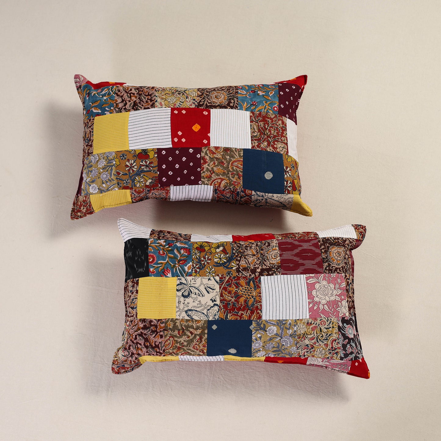 Patchwork Cotton Pillow Cover (Set of 2) 04