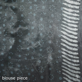 Bagru Hand Block Print Natural Dyed Modal Silk Saree 19
