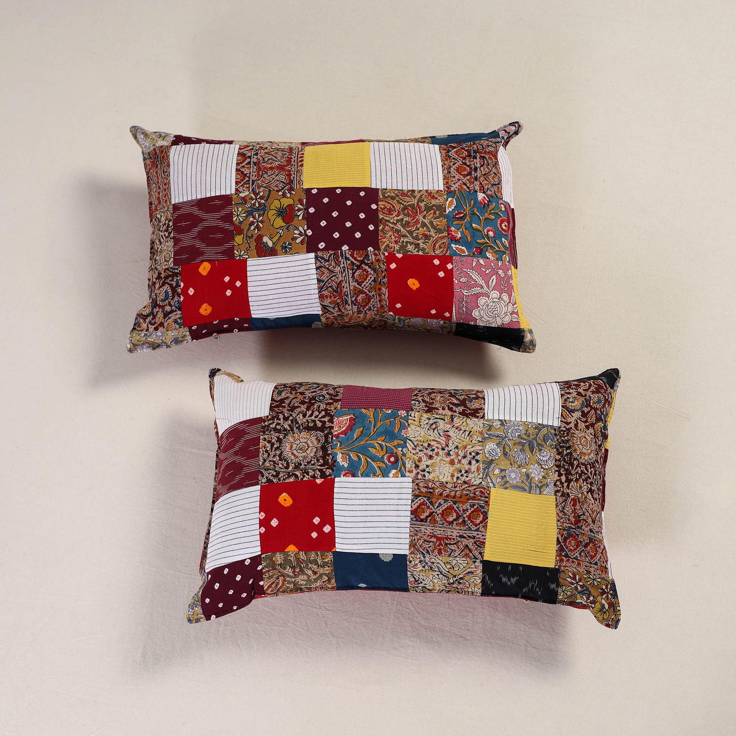 Patchwork Cotton Pillow Cover (Set of 2) 05