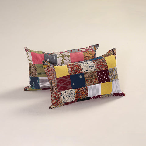 Patchwork Cotton Pillow Cover (Set of 2) 06