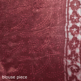 Bagru Hand Block Print Natural Dyed Modal Silk Saree 20