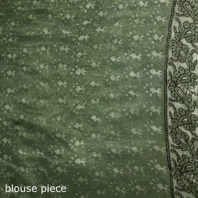 Bagru Hand Block Print Natural Dyed Modal Silk Saree 21