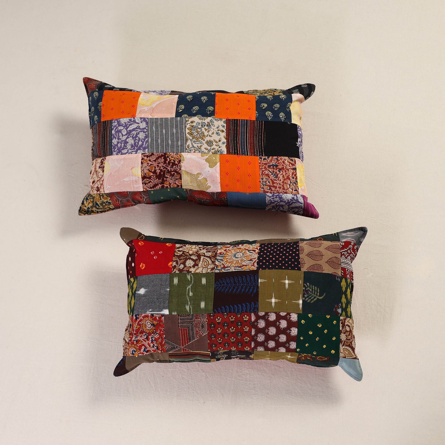 Patchwork Cotton Pillow Cover (Set of 2) 07