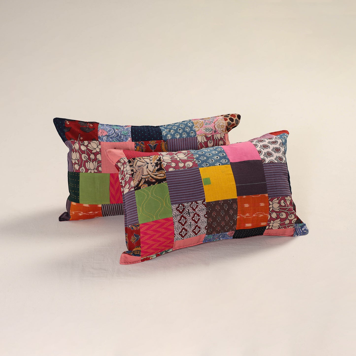 Patchwork Cotton Pillow Cover (Set of 2) 08