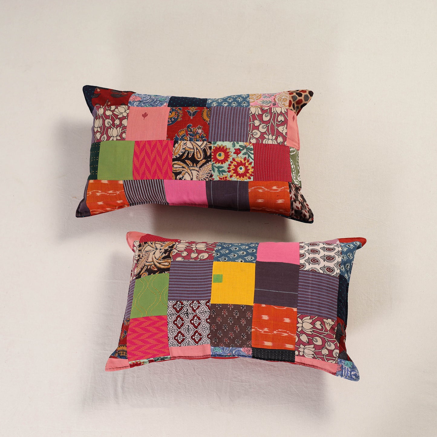Patchwork Cotton Pillow Cover (Set of 2) 08
