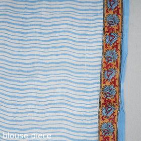 Buy Block Printed Mul Cotton Sanganeri Saree