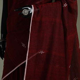 Handloom Pure Mul Cotton Phulia Jamdani Saree with Tassels  21