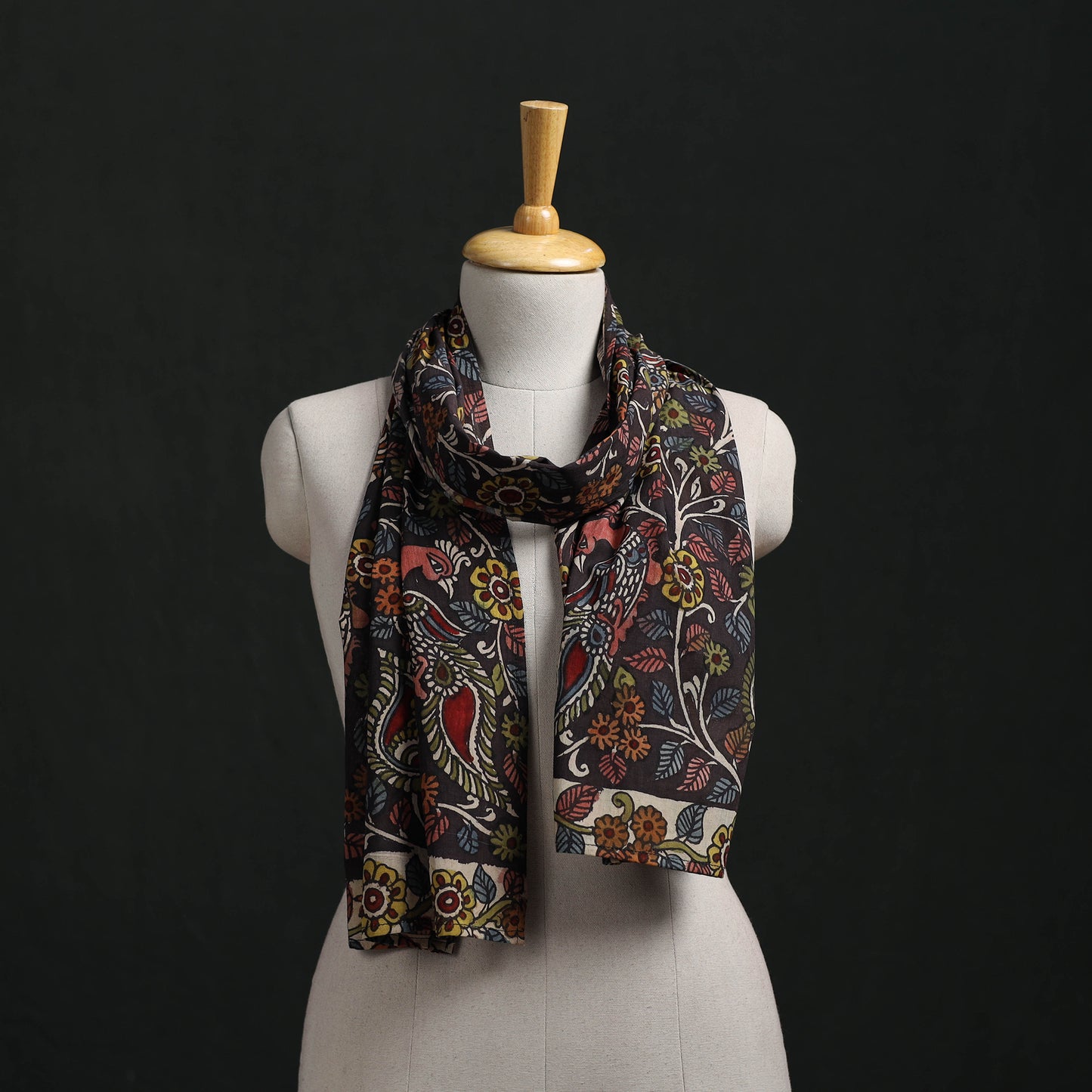 Kalamkari Handpainted Cotton Stole 03
