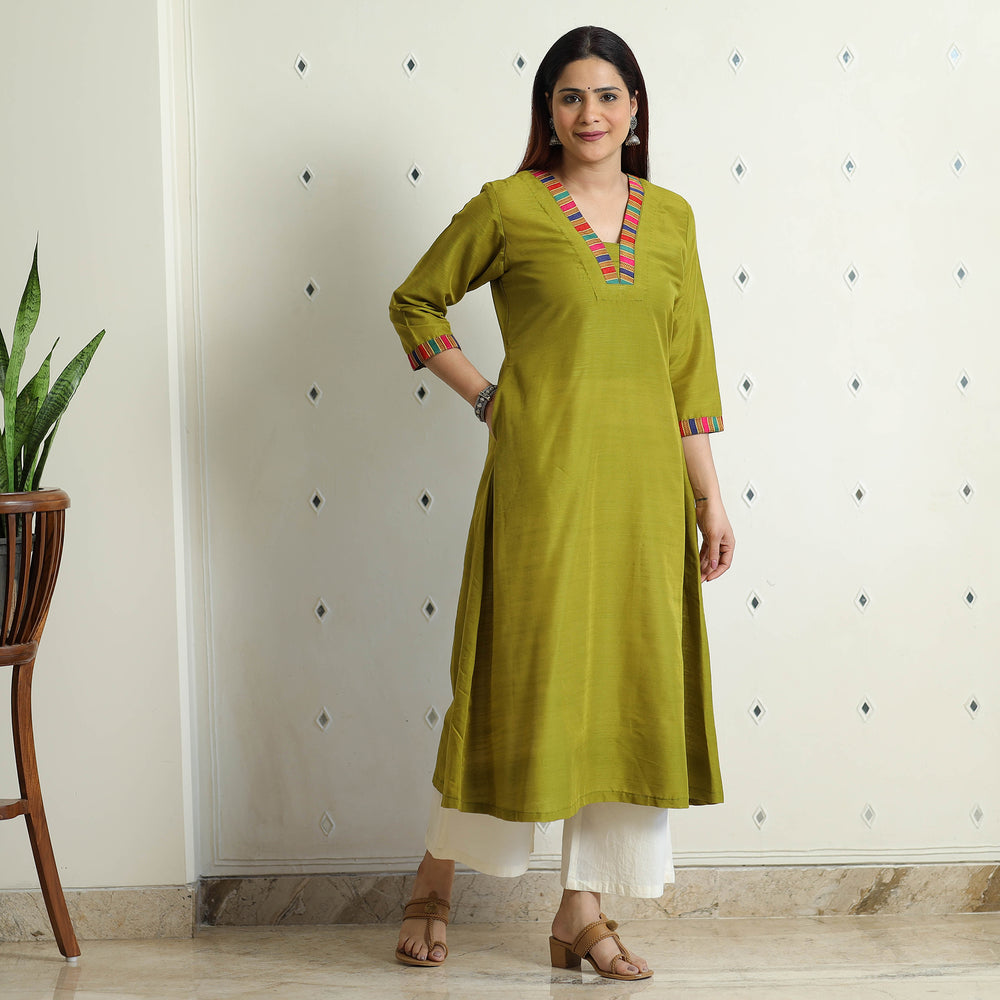 plain silk kurta