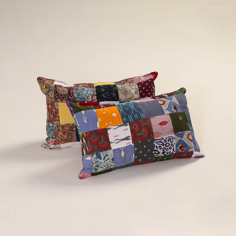 Patchwork Cotton Pillow Cover (Set of 2) 09