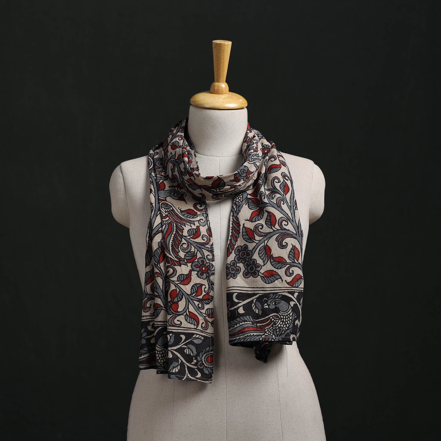Kalamkari Handpainted Cotton Stole 07