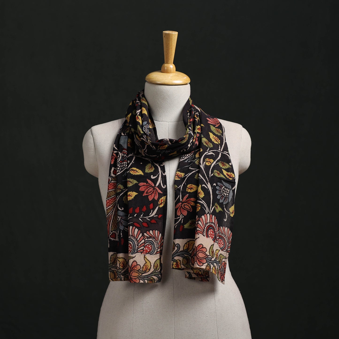 Kalamkari Handpainted Cotton Stole 08
