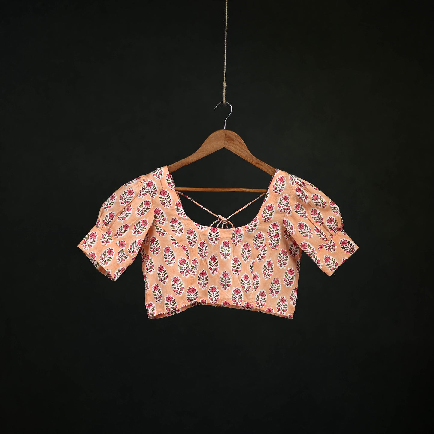 Sanganeri Hand Block Print Cotton Readymade Blouse 06