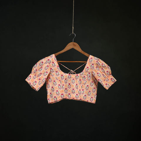 Sanganeri Hand Block Print Cotton Readymade Blouse 06