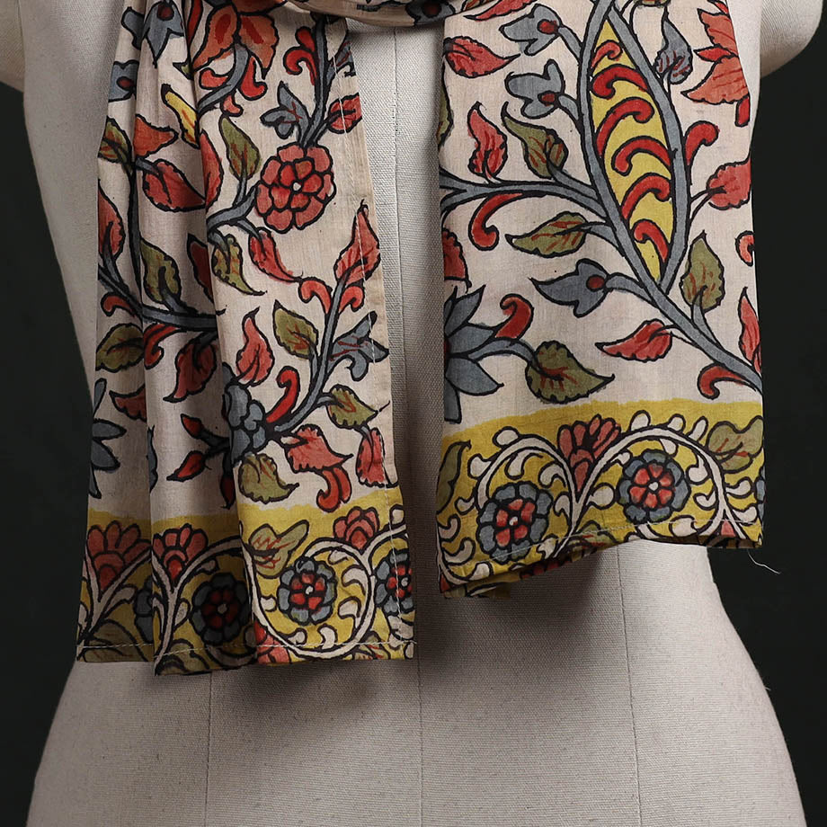 Kalamkari Handpainted Cotton Stole 09
