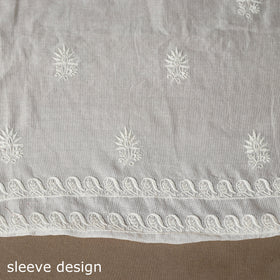 Beige - 2pc mul chanderi unstitched hand beads work heavy