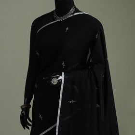 Handloom Pure Mul Cotton Phulia Jamdani Saree with Tassels  24