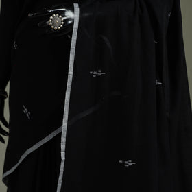 Handloom Pure Mul Cotton Phulia Jamdani Saree with Tassels  24