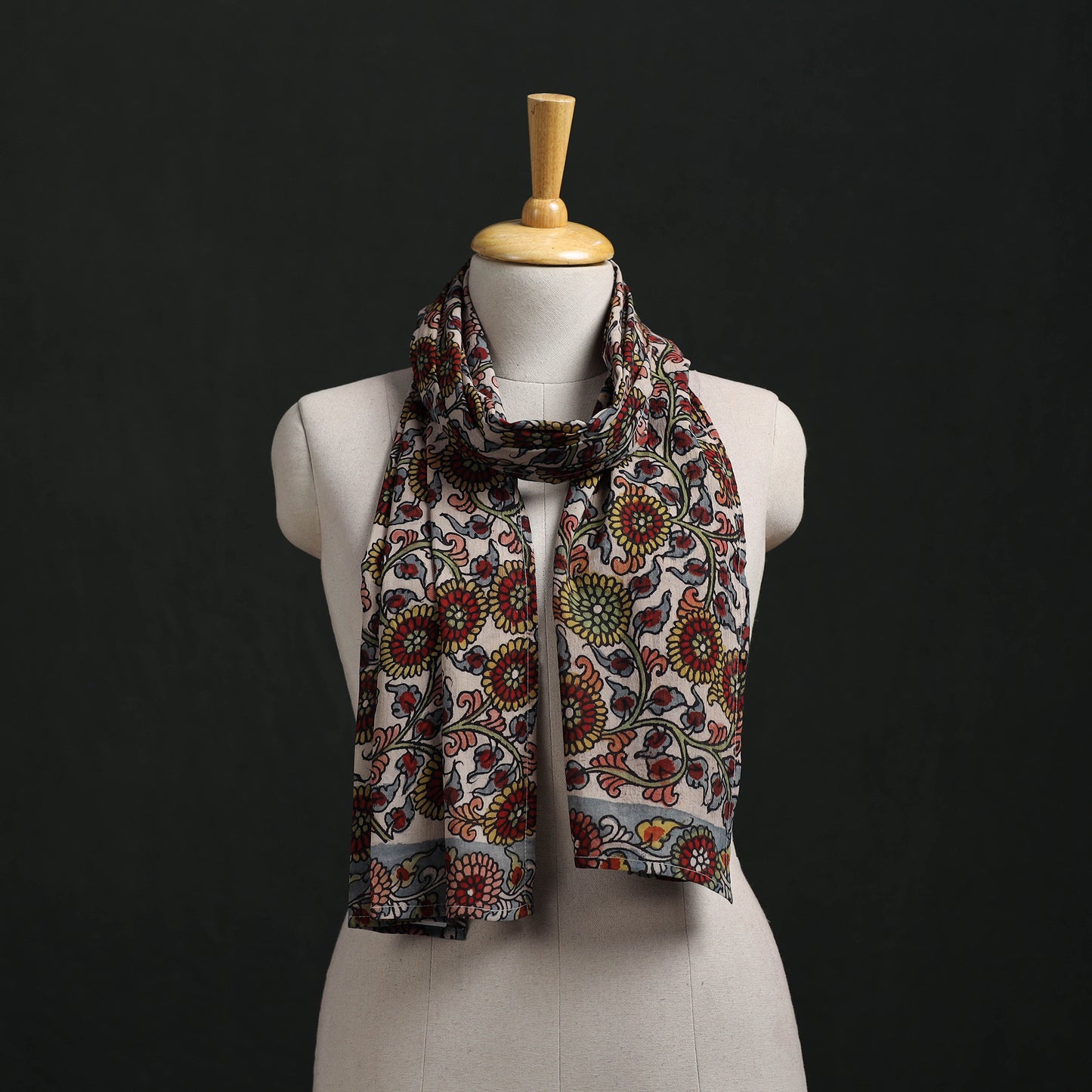 Kalamkari Handpainted Cotton Stole 15