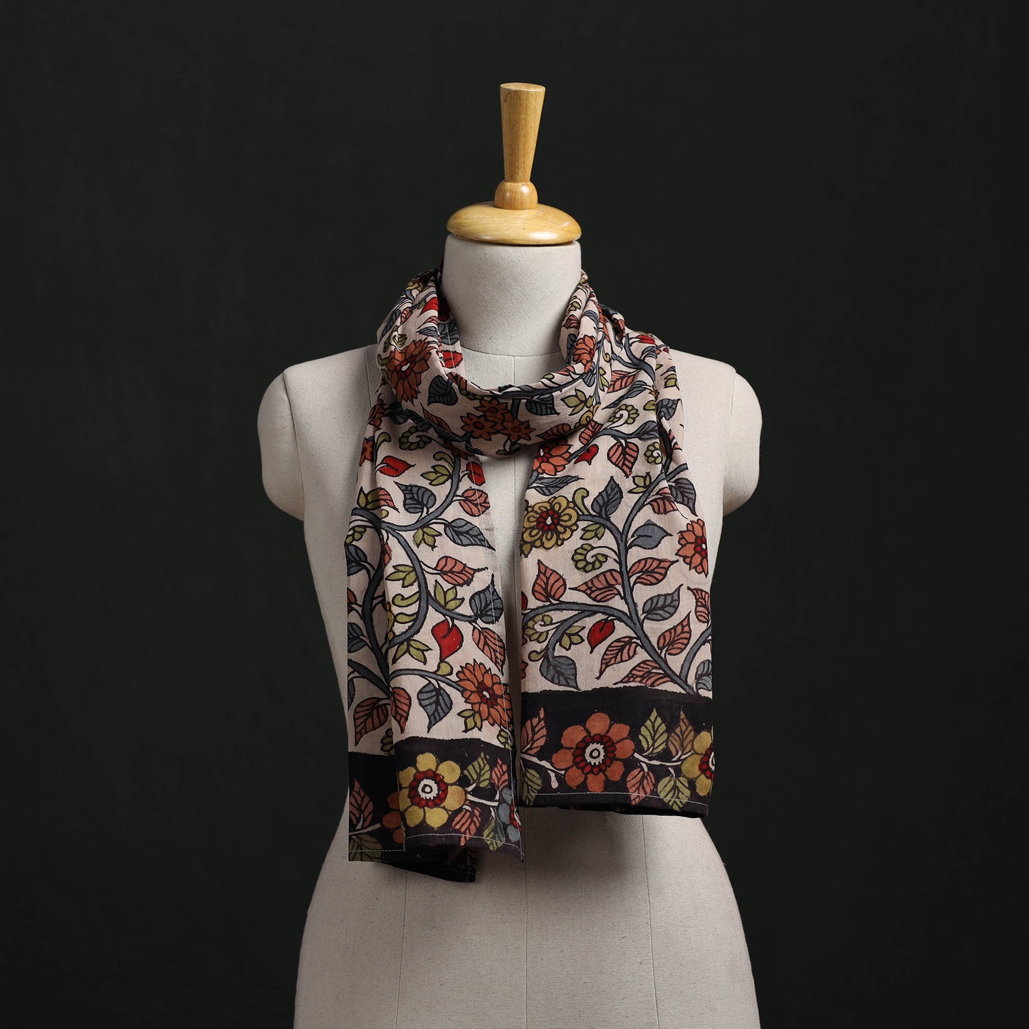 Kalamkari Handpainted Cotton Stole 16