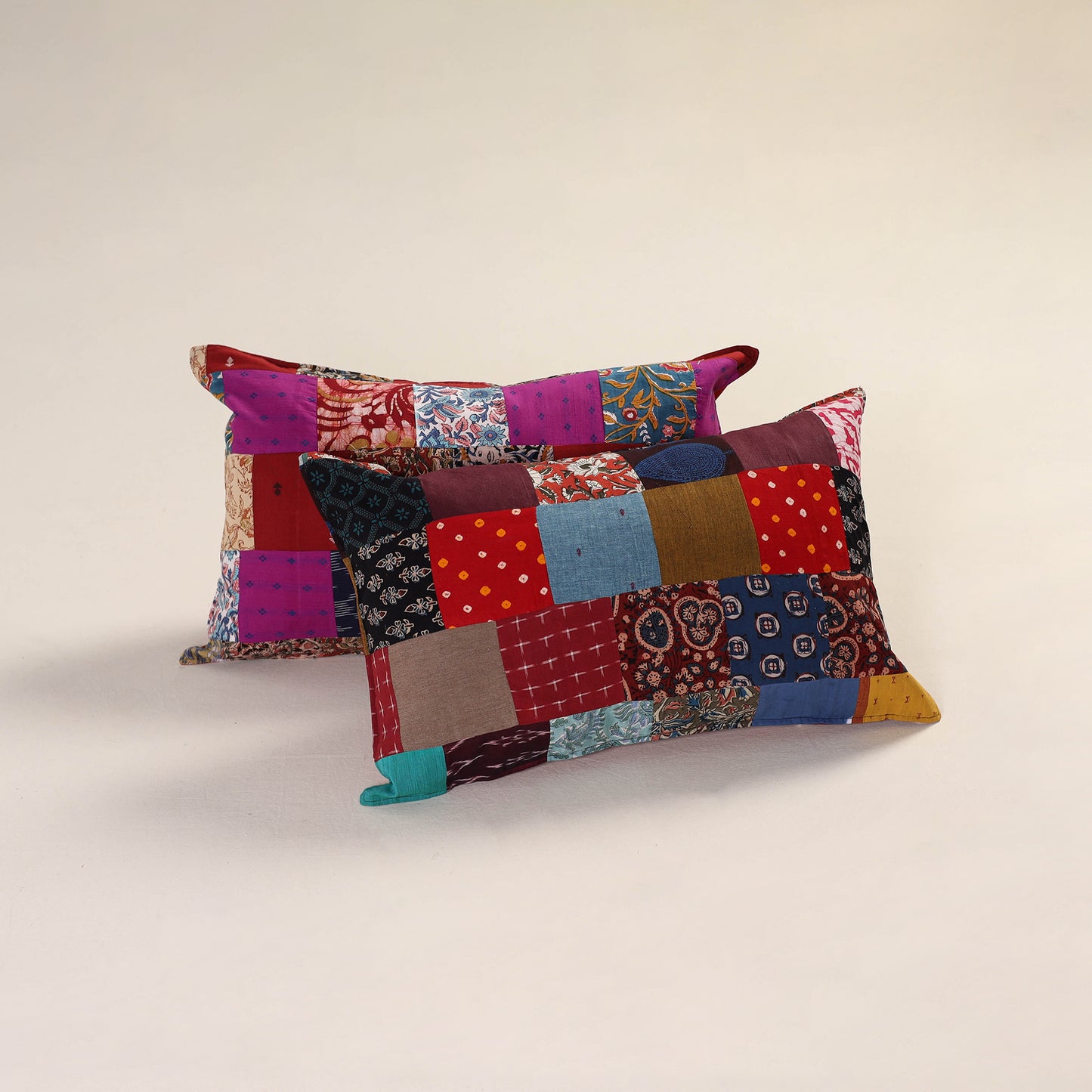 Patchwork Cotton Pillow Cover (Set of 2) 12