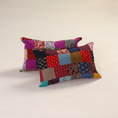 Patchwork Cotton Pillow Cover (Set of 2) 12