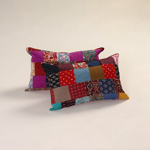 Patchwork Cotton Pillow Cover (Set of 2) 12