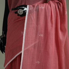 Handloom Pure Mul Cotton Phulia Jamdani Saree with Tassels  25