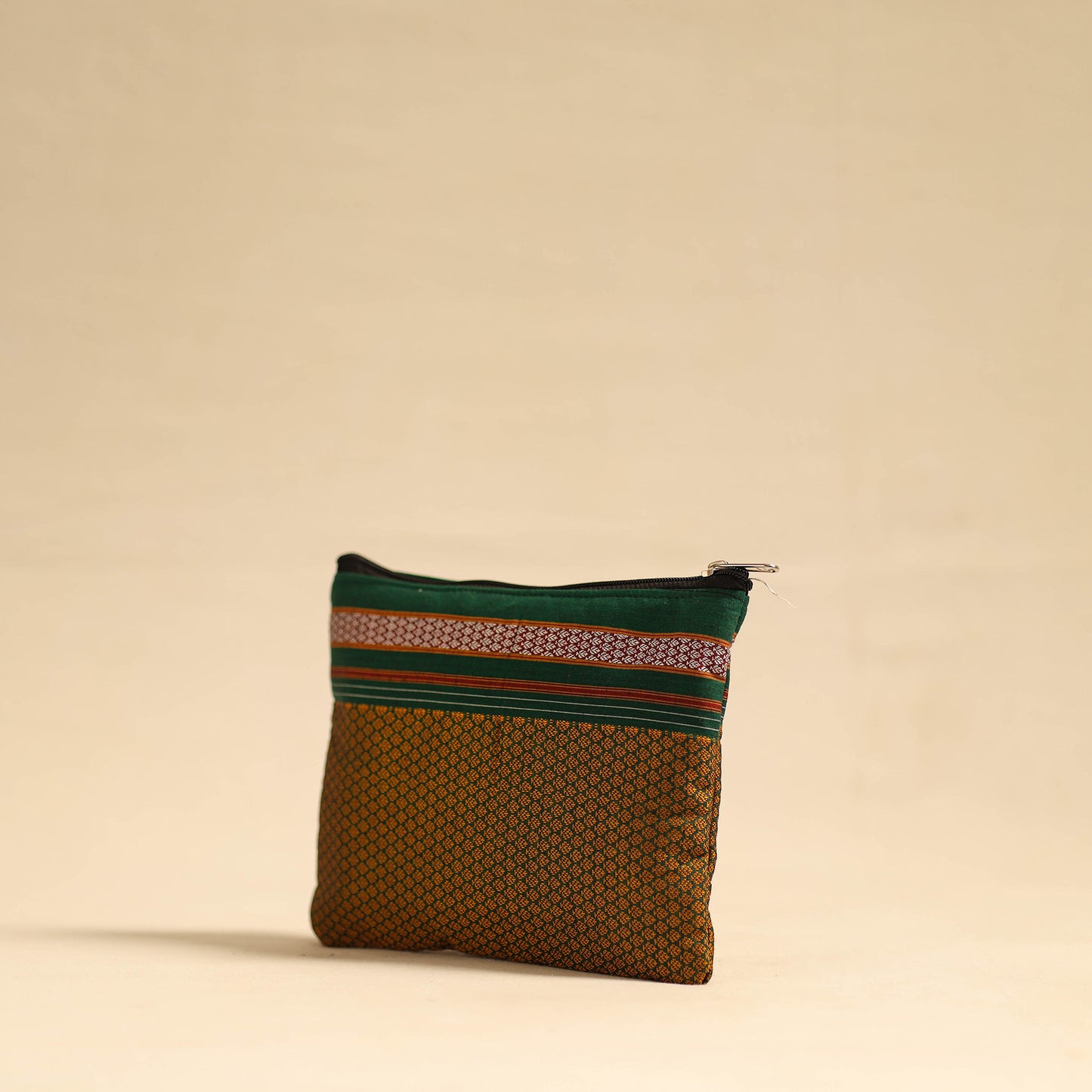  Yellow Khun Fabric Quilted Cotton Utility Pouch