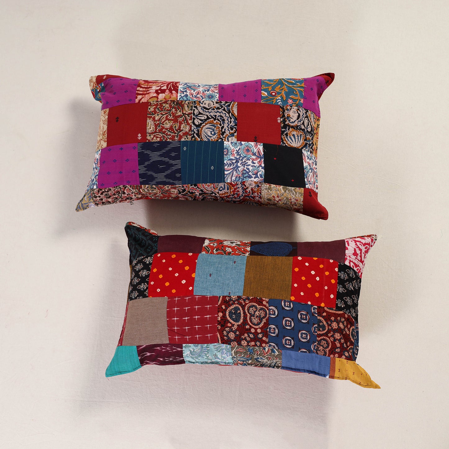 Patchwork Cotton Pillow Cover (Set of 2) 12