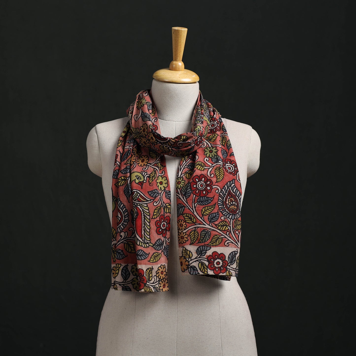 Kalamkari Handpainted Cotton Stole 19
