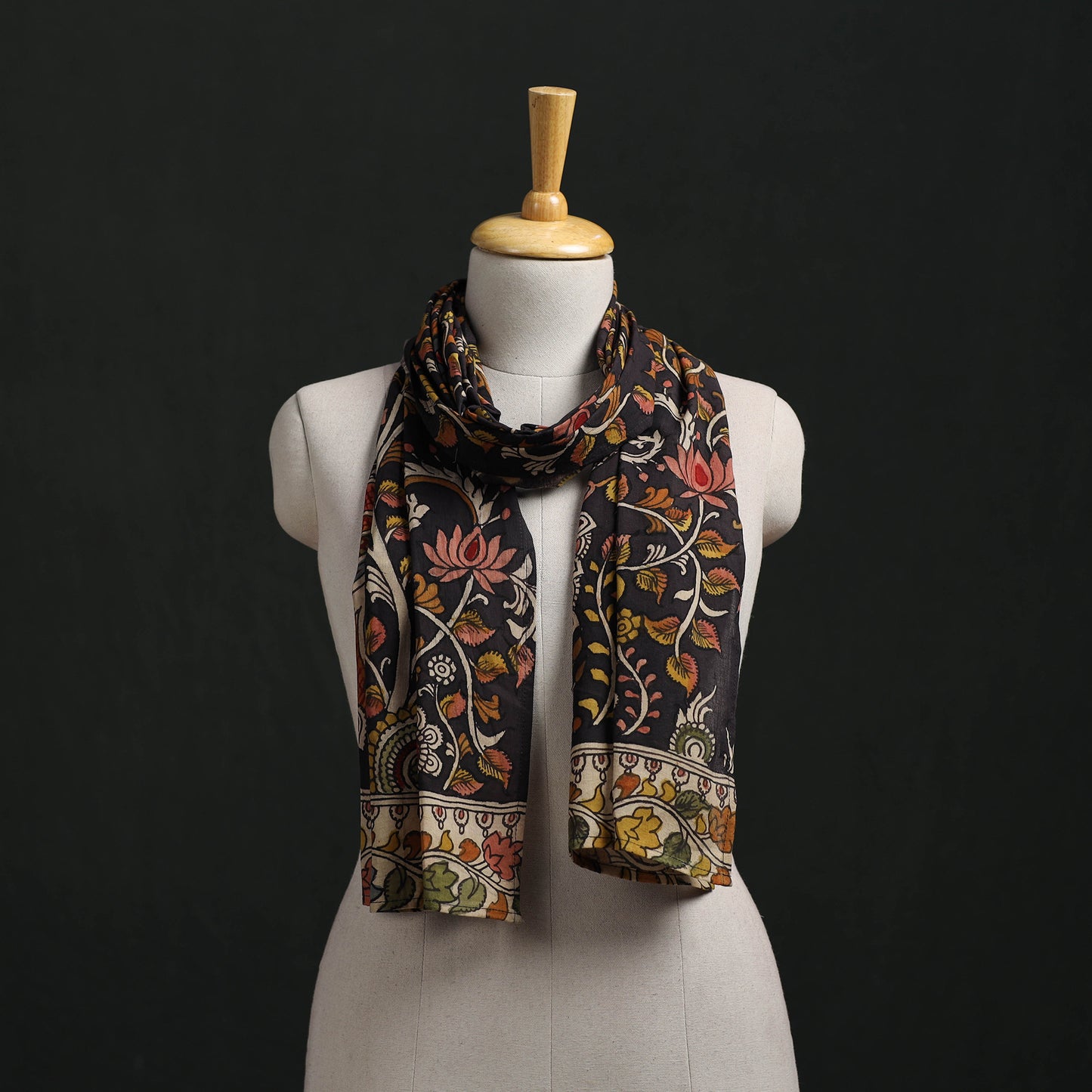 Kalamkari Handpainted Cotton Stole 21