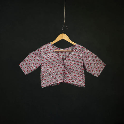 Sanganeri Hand Block Print Cotton Readymade Blouse 15