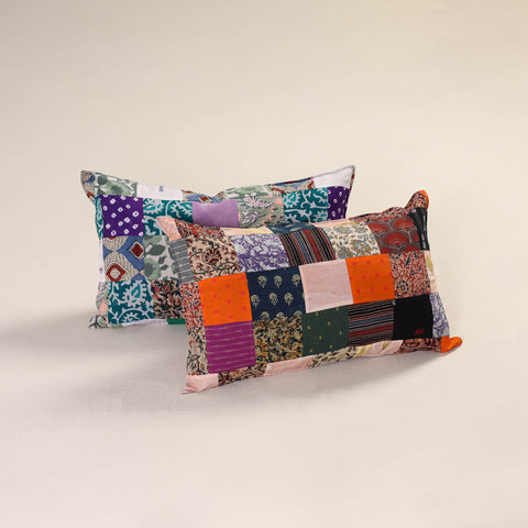 Patchwork Cotton Pillow Cover (Set of 2) 13