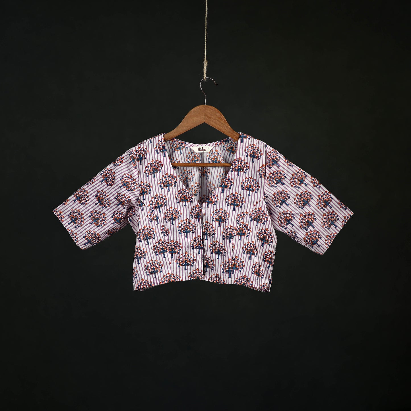 Sanganeri Hand Block Print Cotton Readymade Blouse 11
