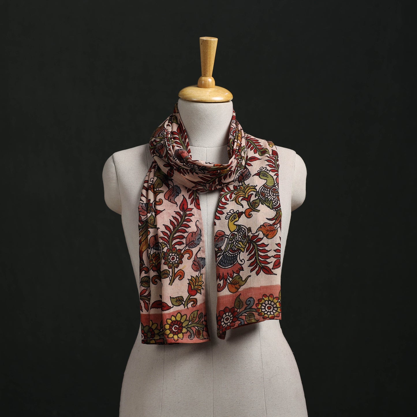 Kalamkari Handpainted Cotton Stole 26