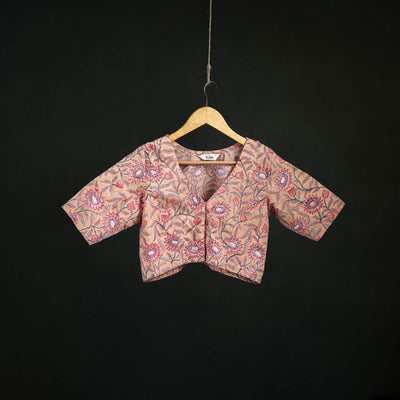 Sanganeri Hand Block Print Cotton Readymade Blouse 14