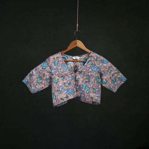 Sanganeri Hand Block Print Cotton Readymade Blouse 13
