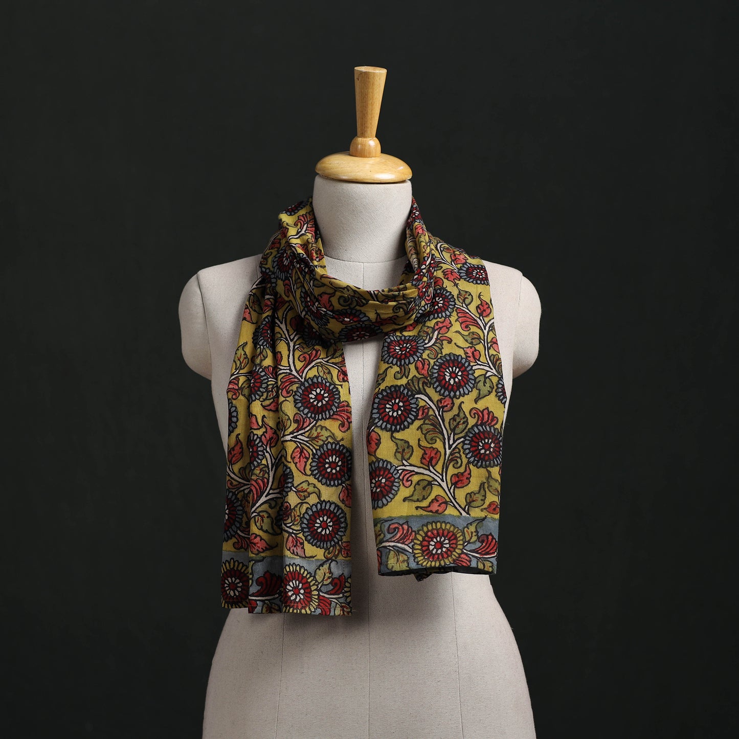 Kalamkari Handpainted Cotton Stole 32